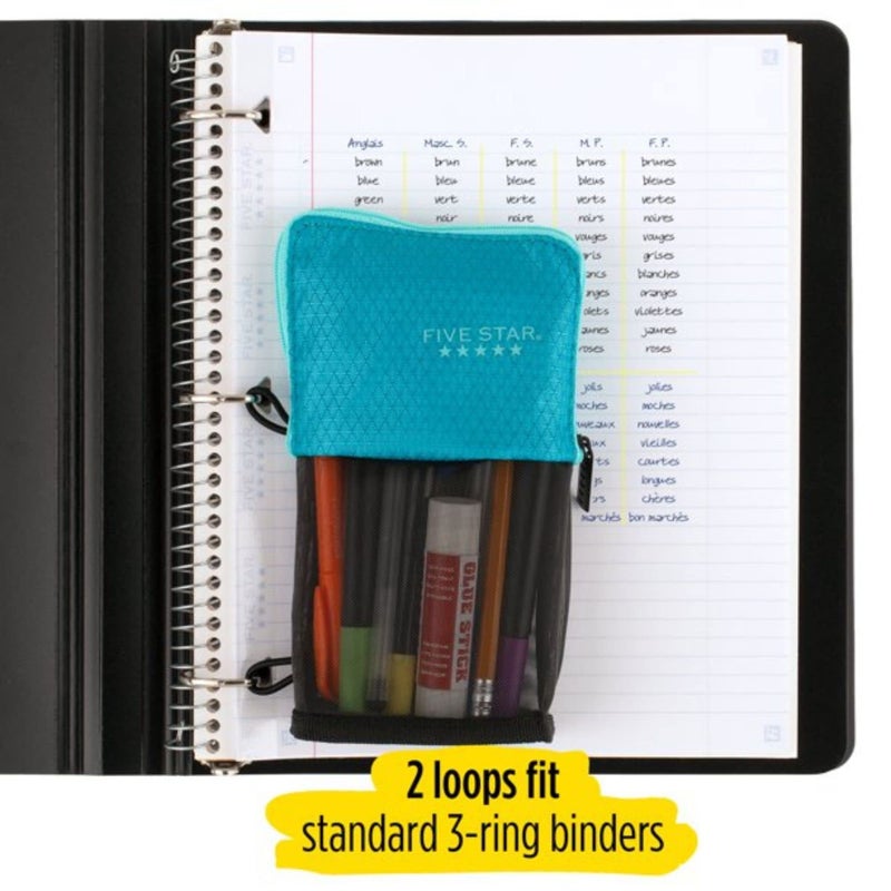Five Star Stand 'N Store Pencil Pouch, Fits 3-Ring Binder, Pencil Case, Assorted Colors, Color Will Vary, 1 Count (50516) - Image 4